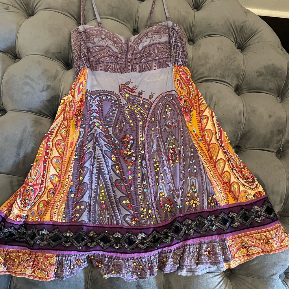 Free People beaded and sequin sundress Size Petite Small